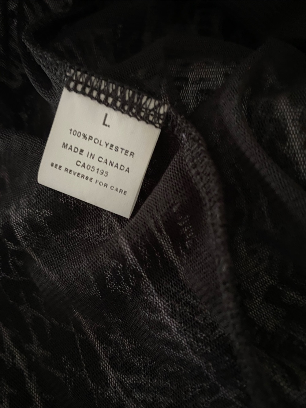 Draper’s and Damon’s Black & White Layered Printed Chiffon Camisole size‎ Large - Picture 4 of 5